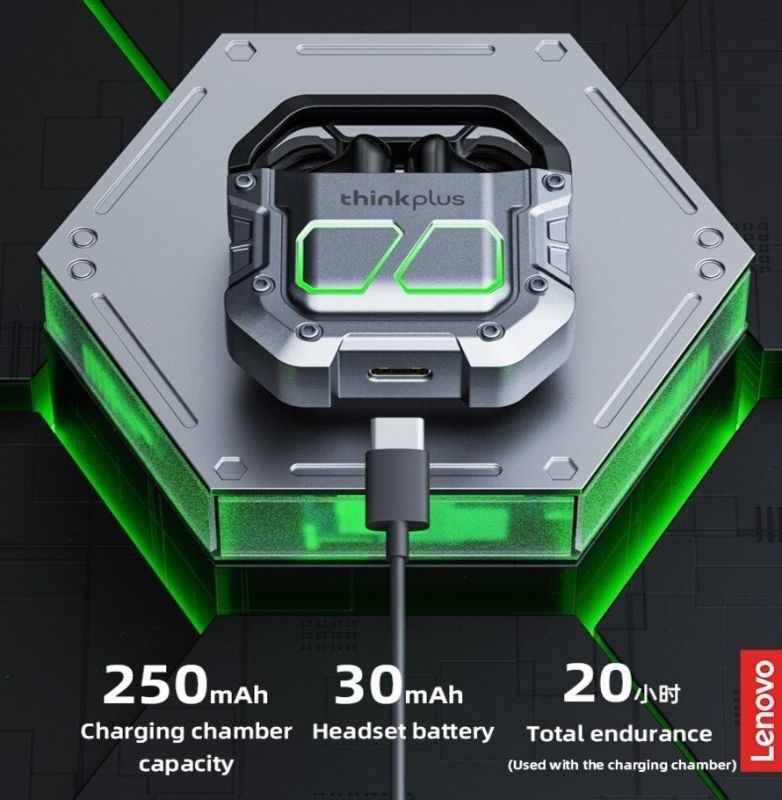 Lenovo ThinkPlus XT81 – Ecouteurs Gaming Bluetooth 5.3 – Noir Lenovo ThinkPlus XT81 – Ecouteurs Gaming Bluetooth 5.3 – Noir – Image 2