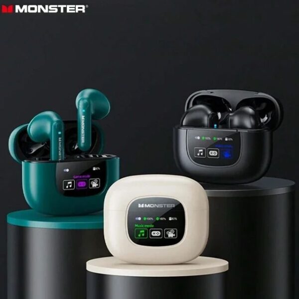 Monster Airmars XKT20 – Ecouteurs Gaming Bluetooth 5.4 - Smart LED avec 3 Modes