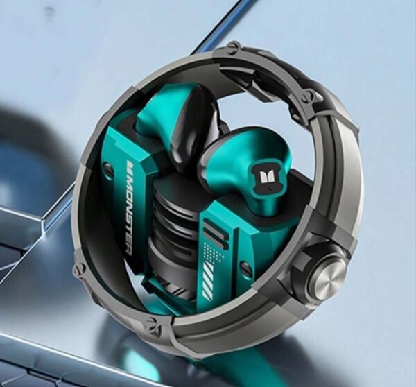 Monster Airmars XKT10 – Ecouteurs Gaming Bluetooth 5.3 - Double Mode - Vert – Image 6