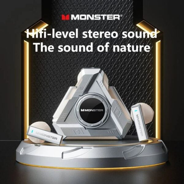 Monster Airmars XKT22 - Ecouteurs Gaming Bluetooth 5.4 with ANC - Silver – Image 3