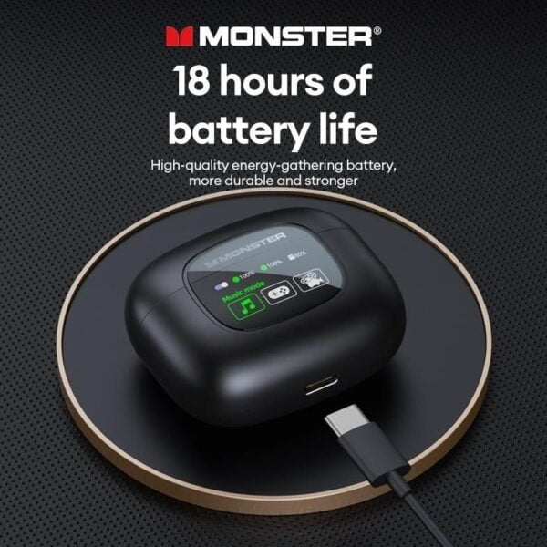 Monster Airmars XKT20 – Ecouteurs Gaming Bluetooth 5.4 - Smart LED avec 3 Modes – Image 9