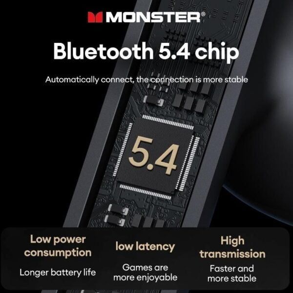 Monster Airmars XKT20 – Ecouteurs Gaming Bluetooth 5.4 - Smart LED avec 3 Modes – Image 10