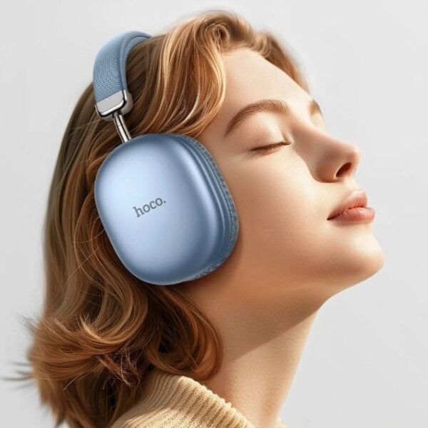 Hoco. W35 Max Original - Casque Bluetooth 5.3 avec 90H d'autonomie - Bleu – Image 6