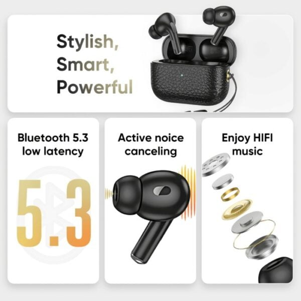 Hoco EQ9 Plus [ ANC ] - Ecouteurs Bluetooth 5.3 avec Haut-parleur – Image 16