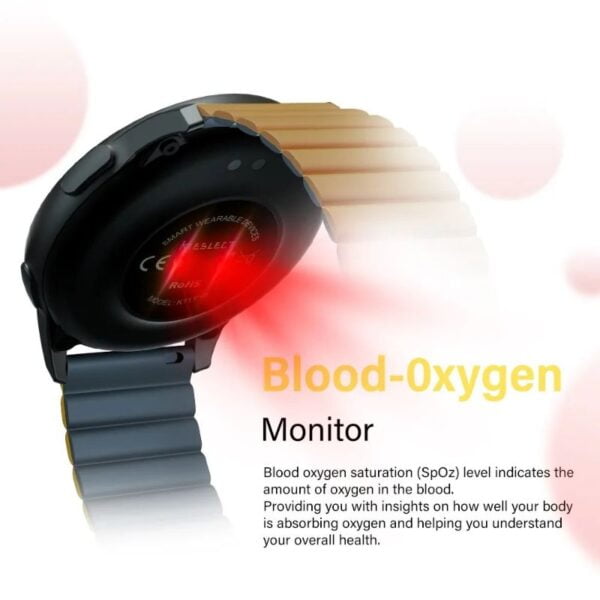 Kieslect K11 Pro By Xiaomi - Smart Watch 1,43" Ultra Amoled - Café-Jaune / Noir – Image 5