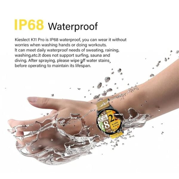 Kieslect K11 Pro By Xiaomi - Smart Watch 1,43" Ultra Amoled - Café-Jaune / Noir – Image 7