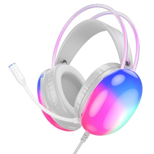Hoco W109 - Casque Gaming avec Eclairage RGB - Blanc – Image 3