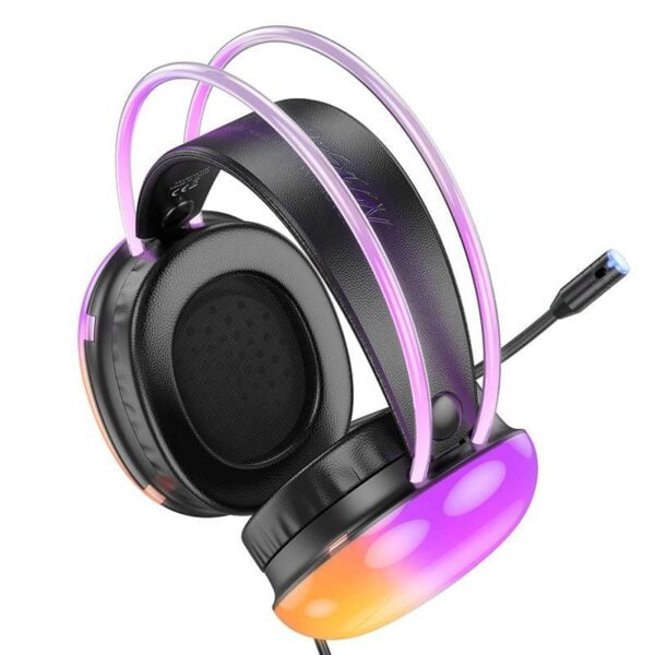 Hoco W109 - Casque Gaming avec Eclairage RGB - Noir – Image 3