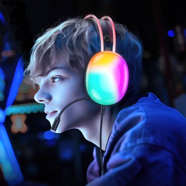 Hoco W109 - Casque Gaming avec Eclairage RGB - Noir – Image 4
