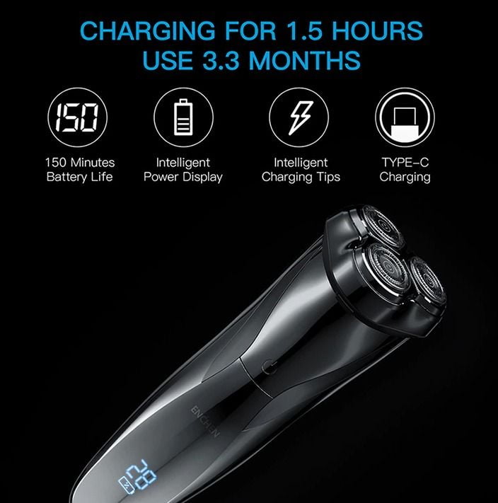 Rasoir Électrique Xiaomi Enchen BlackStone 3D - 3 Lames - Pour Homme - Neuf