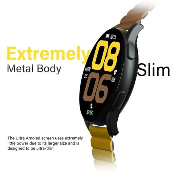 Kieslect K11 Pro By Xiaomi - Smart Watch 1,43" Ultra Amoled - Café-Jaune / Noir – Image 2
