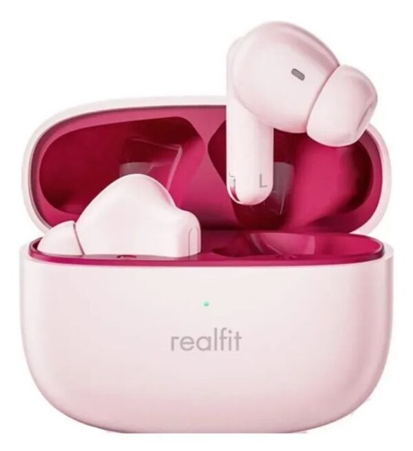 REALFIT F3 - Ecouteurs bluetooth 5.4 - ANC / Transparency Mode + 4 Micros ENC - Rose – Image 4