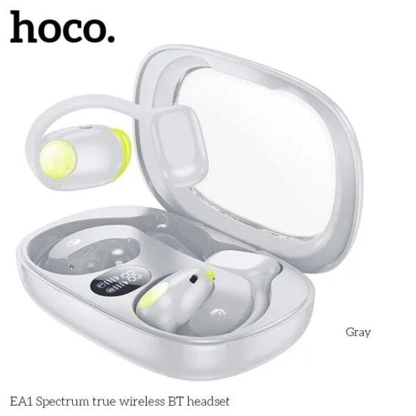 Hoco EA1 Spectrum - Ecouteurs Bluetooth 5.3 - 10h d'Autonomie Non-Stop - Gris – Image 12