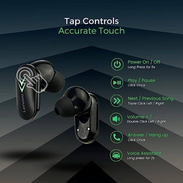 Lenovo XT82 - Ecouteurs Bluetooth 5.1 - Noir – Image 4