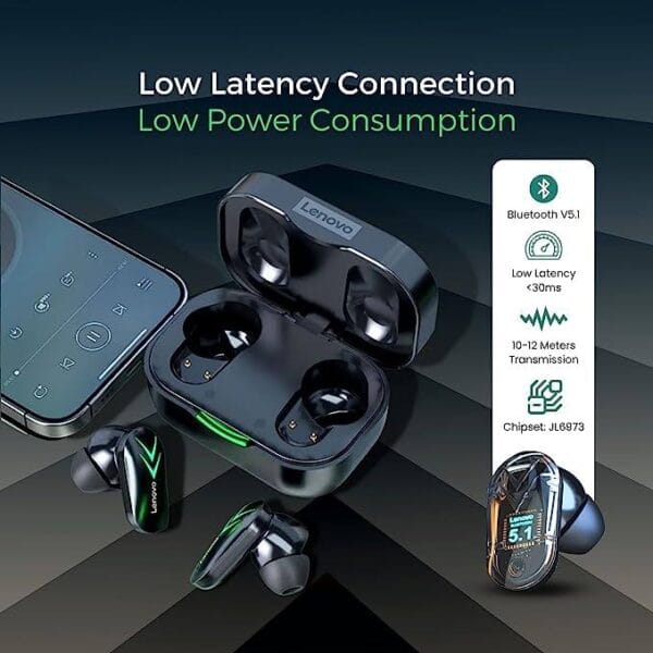 Lenovo XT82 - Ecouteurs Bluetooth 5.1 - Noir – Image 2