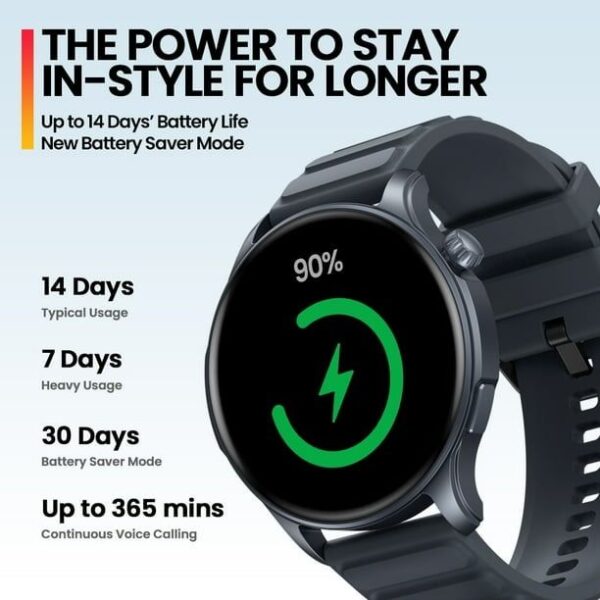 ZEBLAZE BTALK 3 PRO - SmartWatch Bluetooth 5.3 Ecran 1,43" AMOLED Ultra HD - Gris – Image 2
