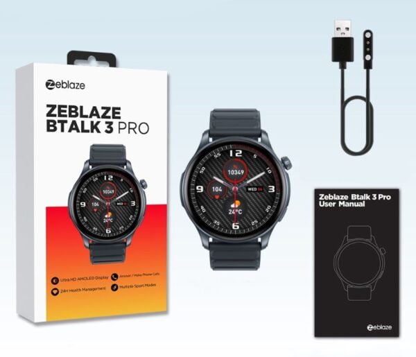ZEBLAZE BTALK 3 PRO - SmartWatch Bluetooth 5.3 Ecran 1,43" AMOLED Ultra HD - Gris – Image 8