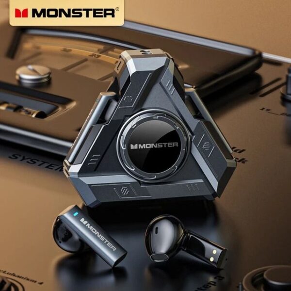 Monster Airmars XKT22 - Ecouteurs Gaming Bluetooth 5.4 with ANC - Chrome – Image 5