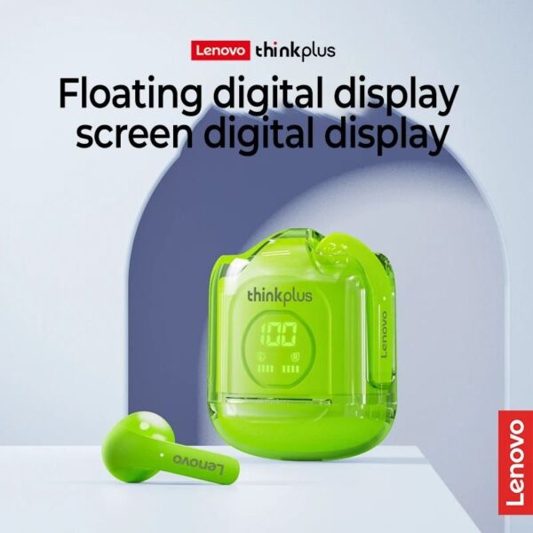 Lenovo XT65 - Ecouteurs Bluetooth 5.3 avec Affichage LED - Vert – Image 8