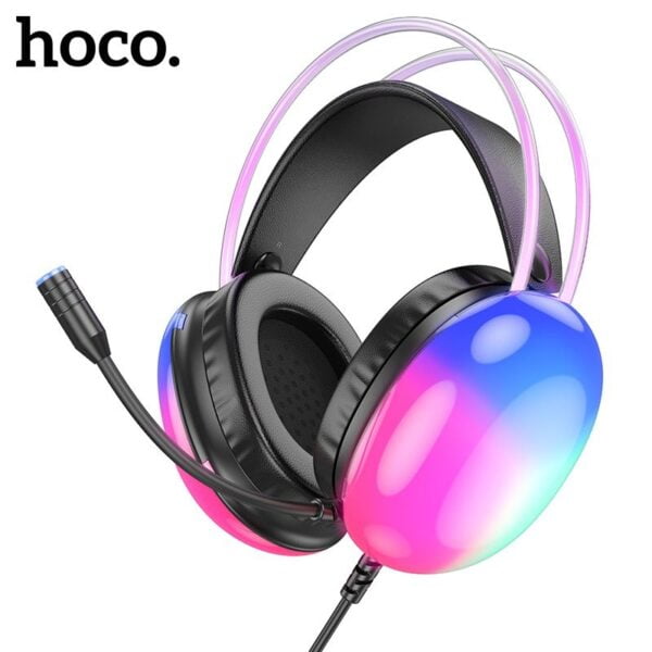 Hoco W109 - Casque Gaming avec Eclairage RGB - Noir – Image 9