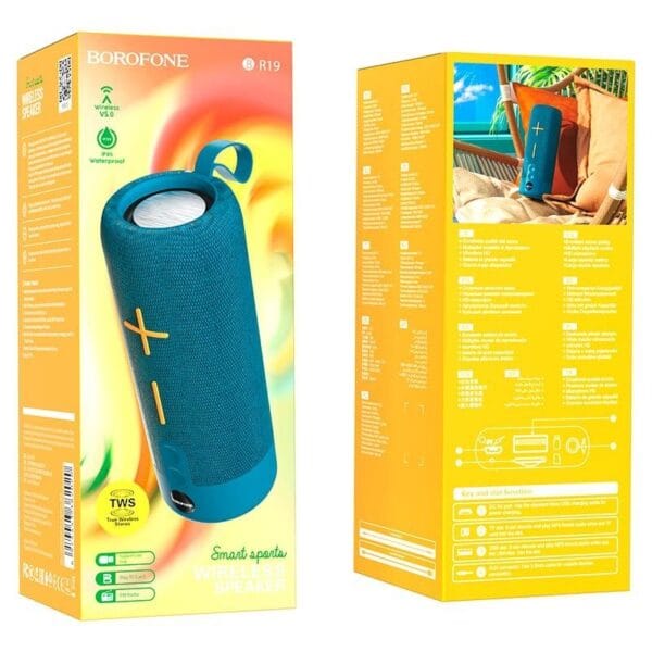 BOROFONE BR19 Euphony - Haut-parleur Bluetooth, carte TF, USB, TWS - Vert – Image 5