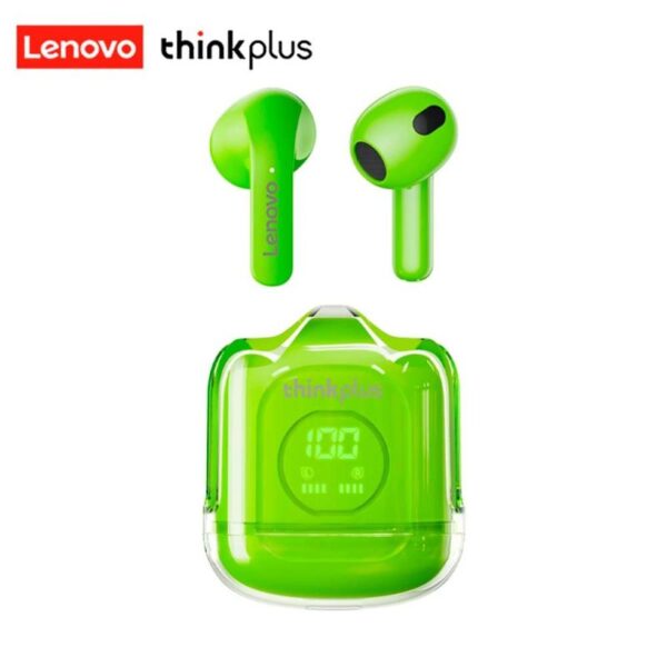 Lenovo XT65 - Ecouteurs Bluetooth 5.3 avec Affichage LED - Vert