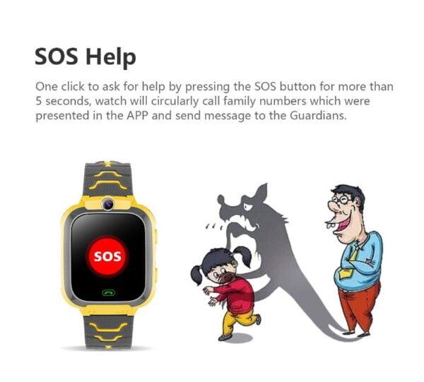 NABI Z3 - SmartWatch pour Enfants Sim / Gps / Sos / Camera - Jaune – Image 6