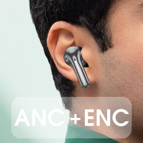 Hoco EQ16 [ ANC + ENC ] - Ecouteurs Bluetooth 5.3 with Transparency Mode & LED - Noir – Image 7