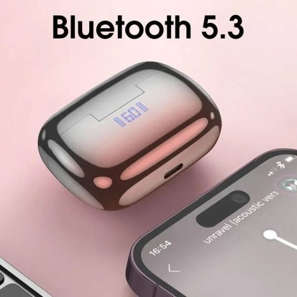 Hoco EQ16 [ ANC + ENC ] - Ecouteurs Bluetooth 5.3 with Transparency Mode & LED - Rouge/Blanc – Image 8