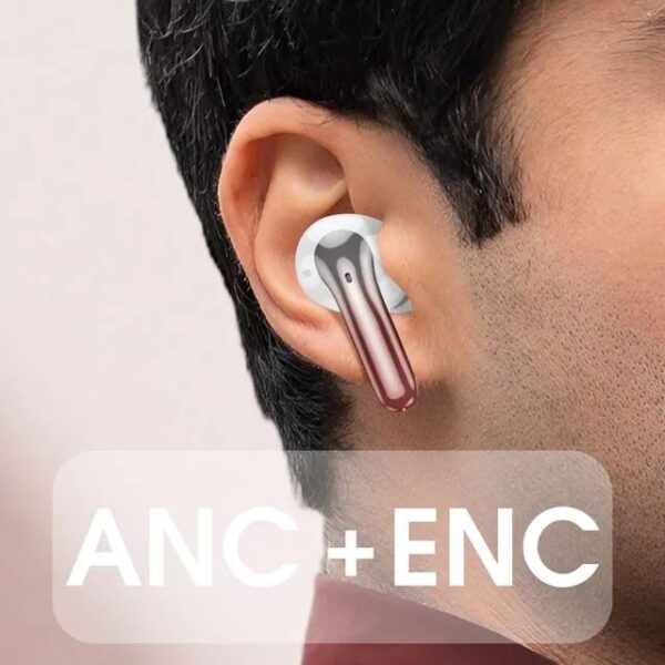 Hoco EQ16 [ ANC + ENC ] - Ecouteurs Bluetooth 5.3 with Transparency Mode & LED - Rouge/Blanc – Image 9