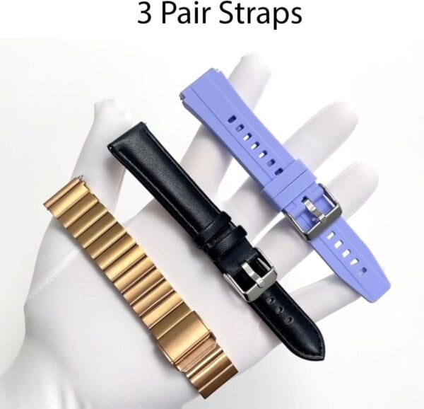 HainoTeko RW43 - Smartwatch avec 3 Bracelets + Bracelet Gold pour Femmes – Image 10