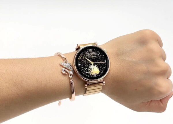 HainoTeko RW43 - Smartwatch avec 3 Bracelets + Bracelet Gold pour Femmes – Image 2
