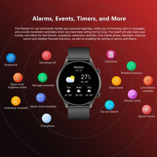 Xiaomi Kieslect KR - Smartwatch Bluetooth Ecran 1.32" Semi-AMOLED - Noir – Image 7