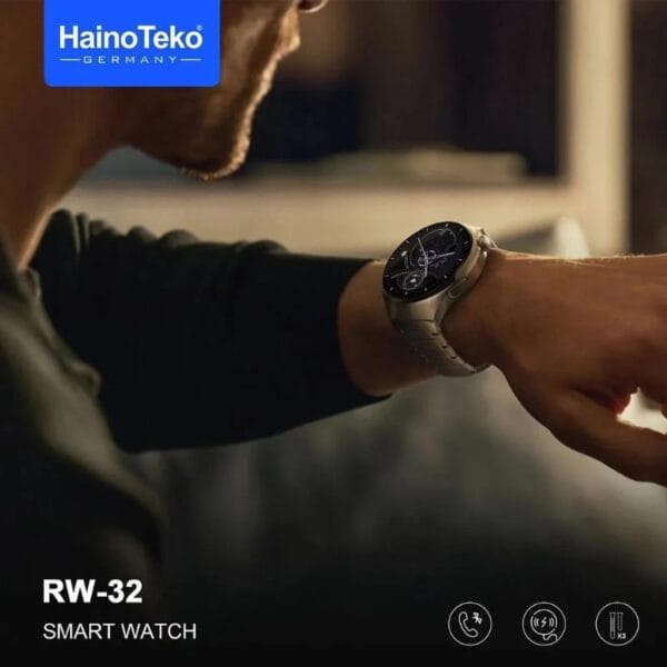 HainoTeko Watch 4 Pro – Smart Watch Amoled avec 3 Paires de Bracelets – Image 8