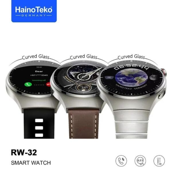 HainoTeko Watch 4 Pro – Smart Watch Amoled avec 3 Paires de Bracelets – Image 4
