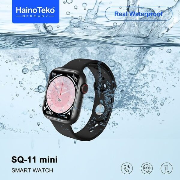 HainoTeko SQ11 Mini - Smartwatch Bluetooth Écran AMOLED avec 3 bracelets inclus – Image 3