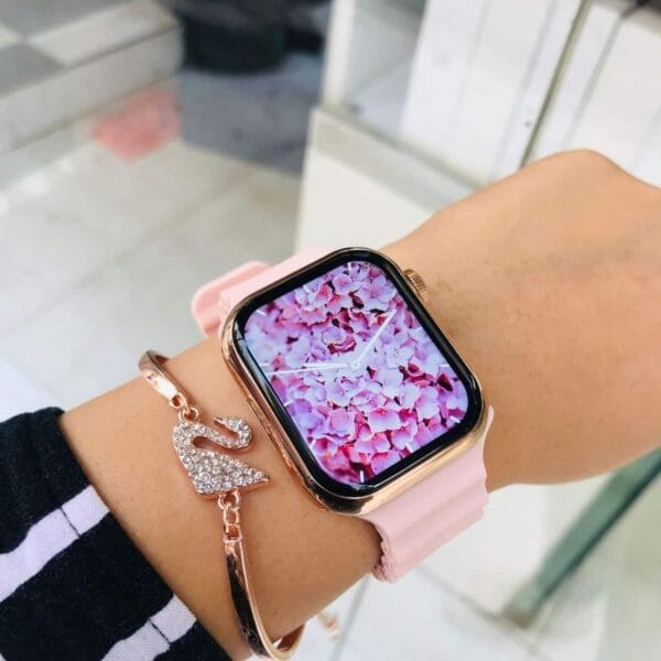 HainoTeko G9 Mini Rose & Gold Edition - Smart Watch 3 Bracelets pour Femmes – Image 2