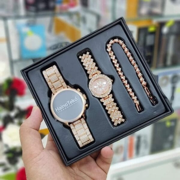 HainoTeko RW 17 – Smart Watch Combo: 1*Bracelet, 1*Montre Classique, 1*Smart Watch – Image 4