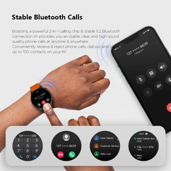 Kieslect KR PRO By Xiaomi - Smart Calling Watch Écran AMOLED Ultra HD de 1,43 pouces – Image 27