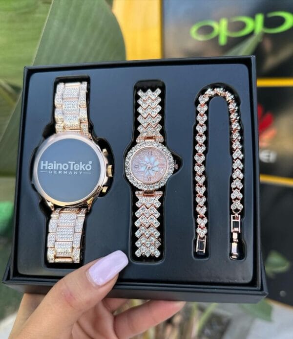 HainoTeko RW 17 – Smart Watch Combo: 1*Bracelet, 1*Montre Classique, 1*Smart Watch