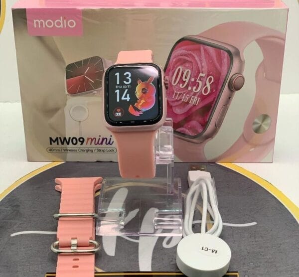 Modio MW09 Mini - Smartwatch Bluetooth pour Femmes - Rose