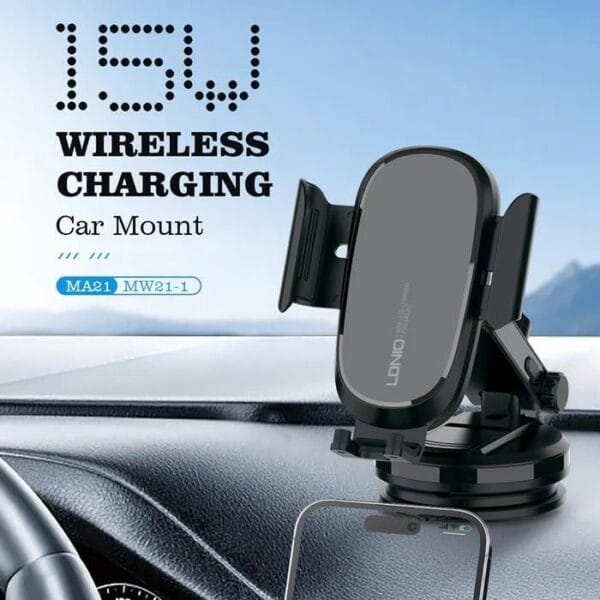 LDNIO MW21-1 - Support de Téléphone pour Voiture avec Chargement sans Fil 15W