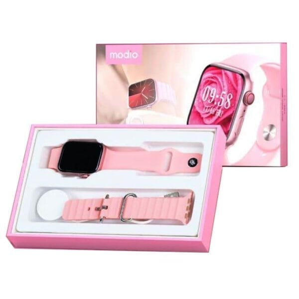 Modio MW09 Mini - Smartwatch Bluetooth pour Femmes - Rose – Image 2