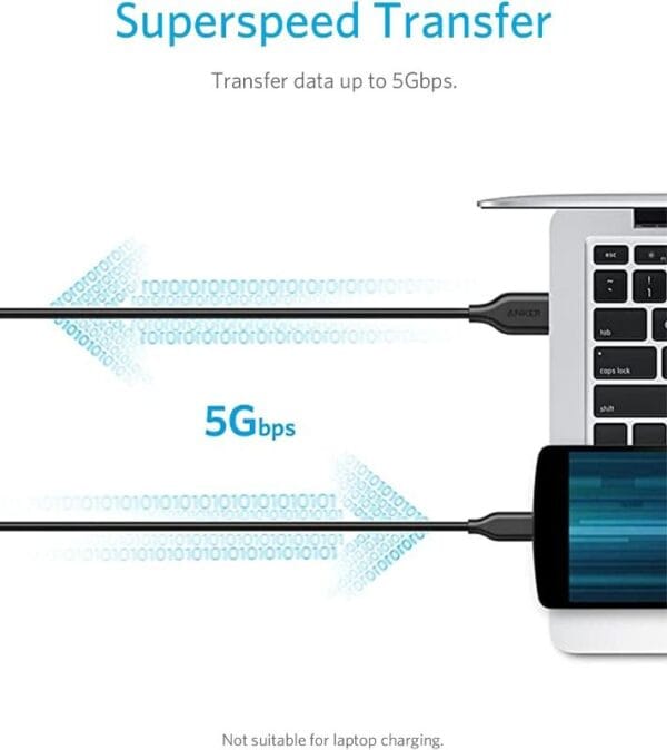 Anker PowerLine - Câble de Charge USB 3.0 vers USB-C (0,9m) – Image 4