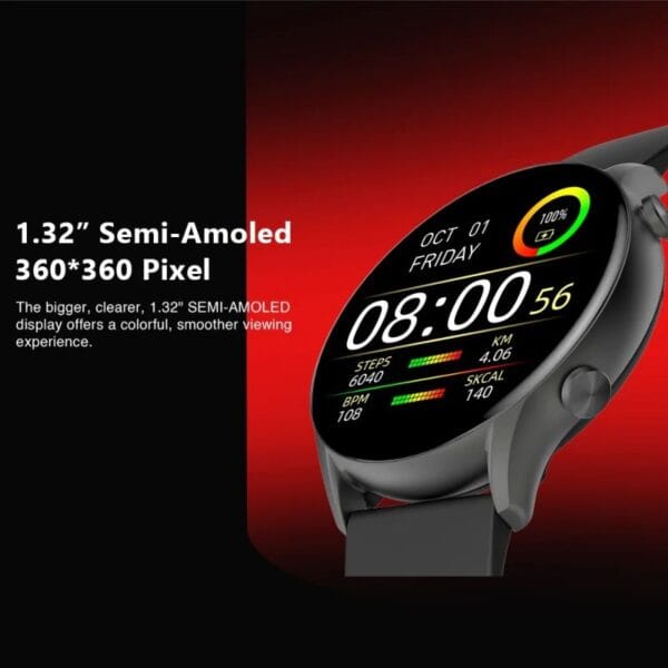 Xiaomi Kieslect KR - Smartwatch Bluetooth Ecran 1.32" Semi-AMOLED - Noir – Image 5