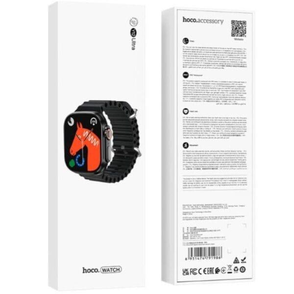 Hoco. Y12 Ultra - Smartwatch Bluetooth Écran HD 1,96" - Noir – Image 5