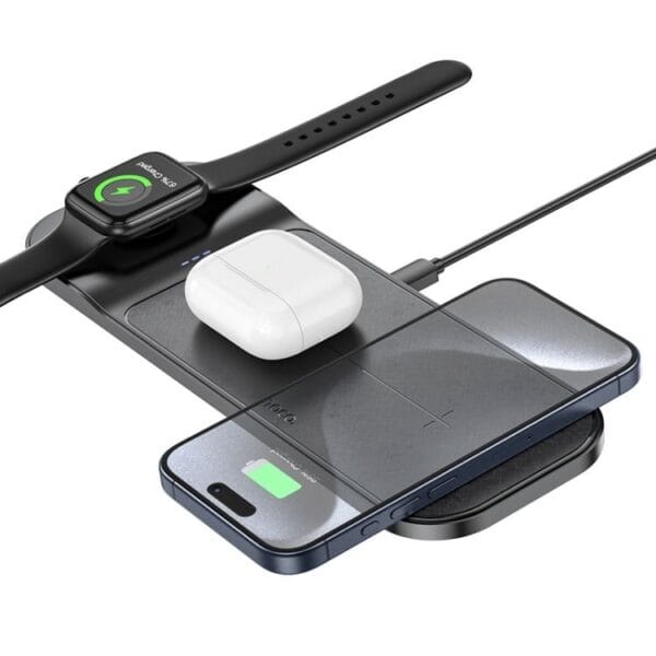 Hoco « CQ5 Step » Station de Charge sans fil 3 en 1 - 22,5 W Total Output – Image 5