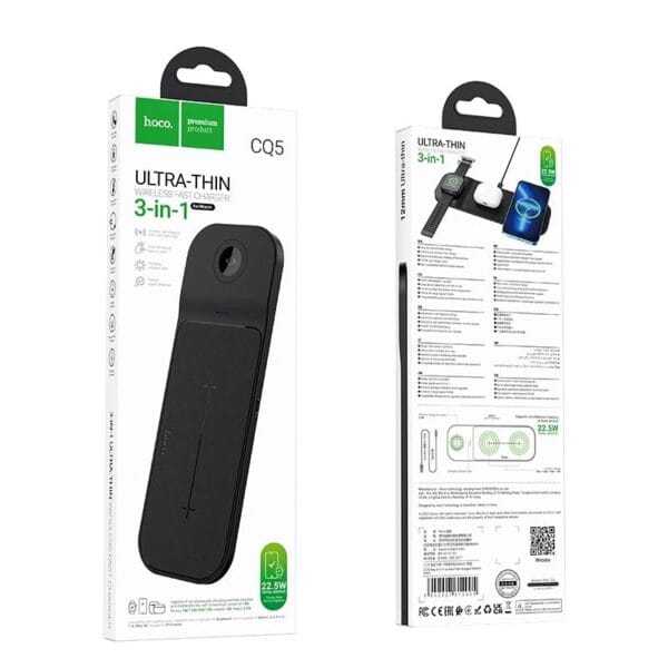 Hoco « CQ5 Step » Station de Charge sans fil 3 en 1 - 22,5 W Total Output – Image 6