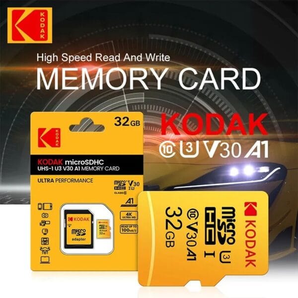 Carte Mémoire Kodak microSD UHS-I U3 V30 A1 Class 10 – 4K Ultra HD – Image 3