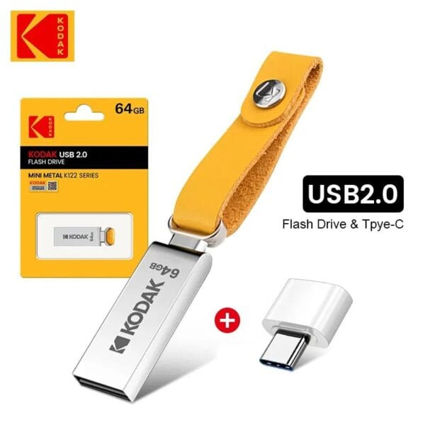 Pack Kodak K122 – Clé USB 64GB + Adaptateur OTG USB Type-C – Image 3